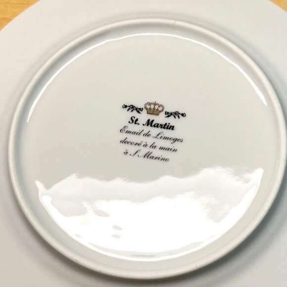 Email de Limoges Casa Reale Austria Limoges Porcelain Decorative Plate Crown Des - Picture 5 of 6